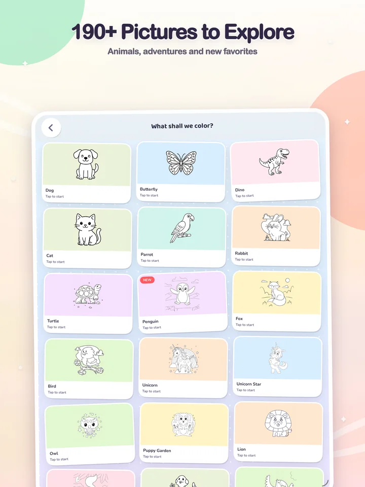 A library of coloring pictures to explore